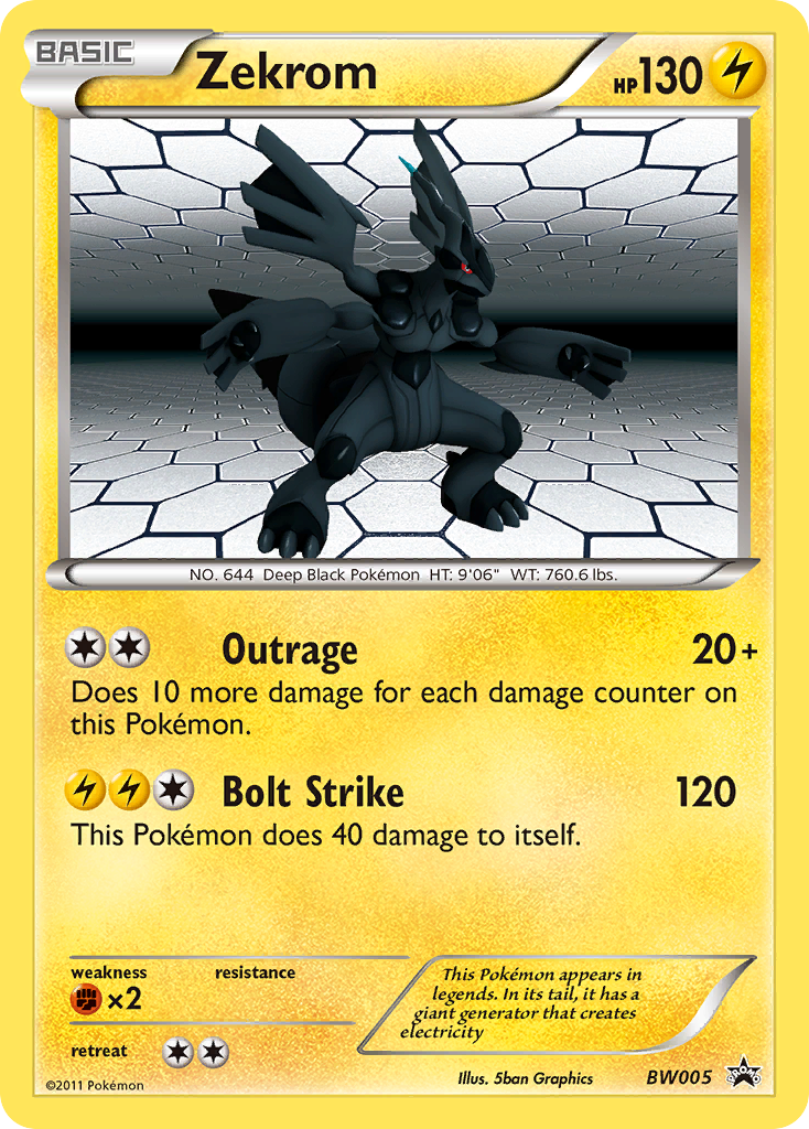 Zekrom BW05 BW Black Star Promos