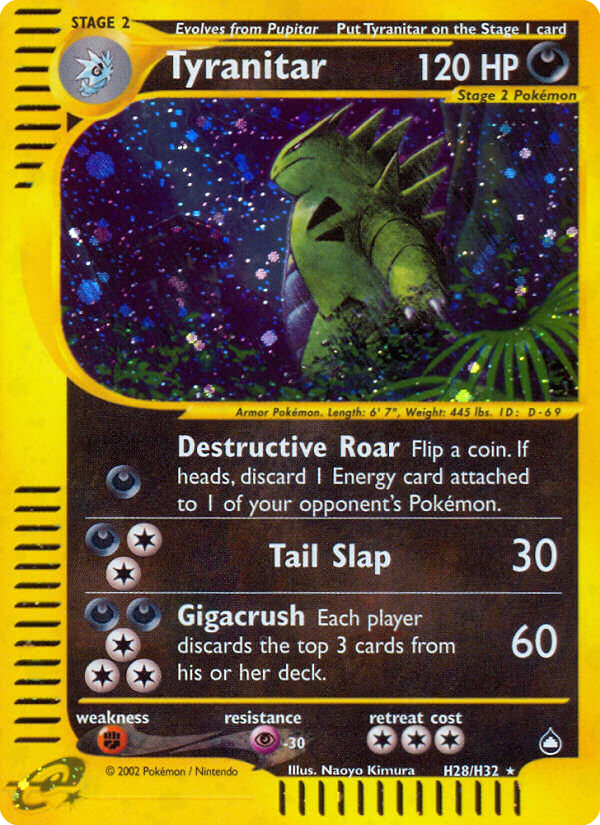Tyranitar H28 Aquapolis