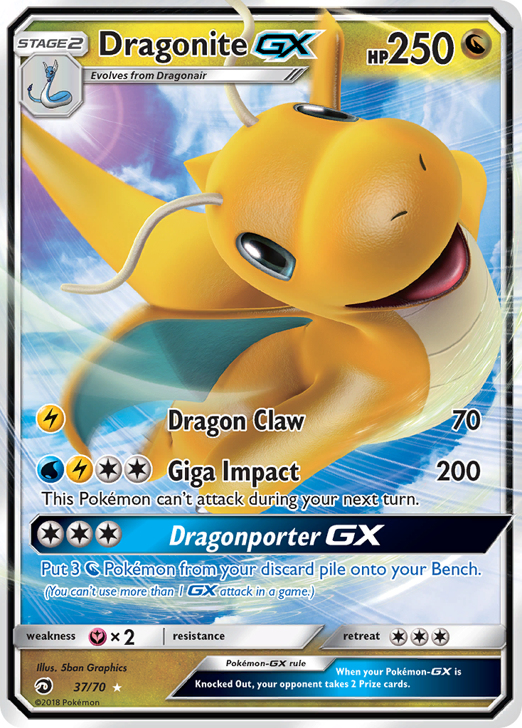 Dragonite GX 37/70 Dragon Majesty
