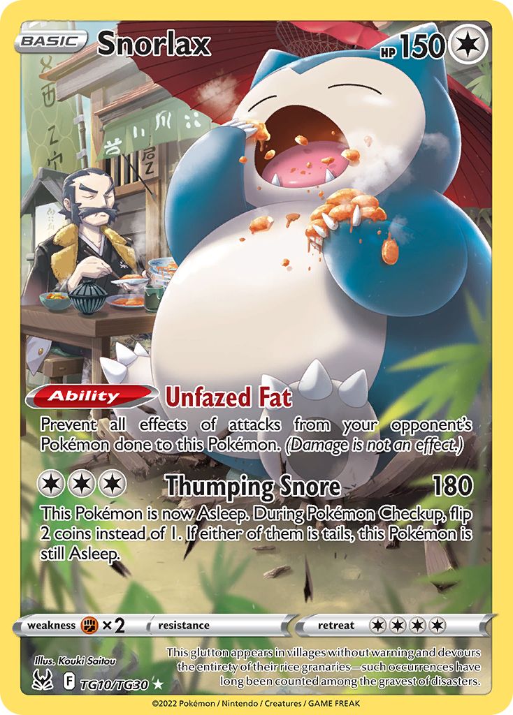 Snorlax TG10 Lost Origin Trainer Gallery