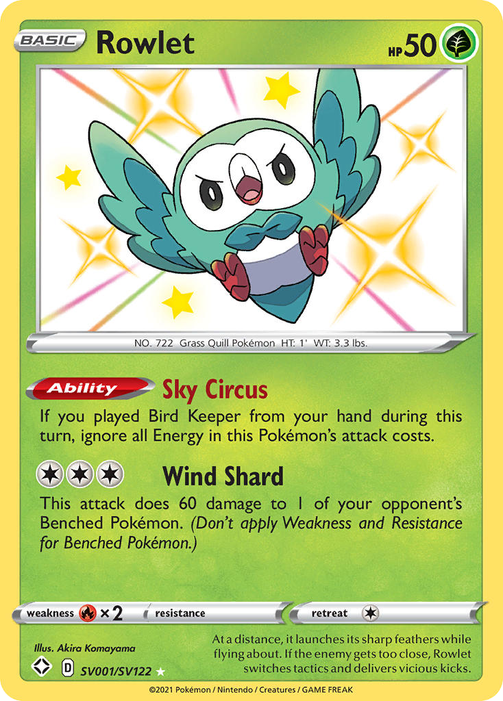 Rowlet SV001 Shining Fates Shiny Vault