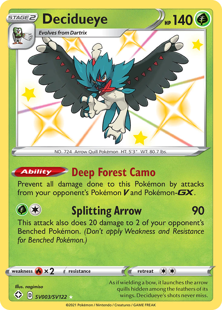 Decidueye SV003 Shining Fates Shiny Vault