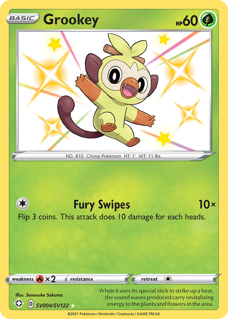 Grookey SV004 Shining Fates Shiny Vault