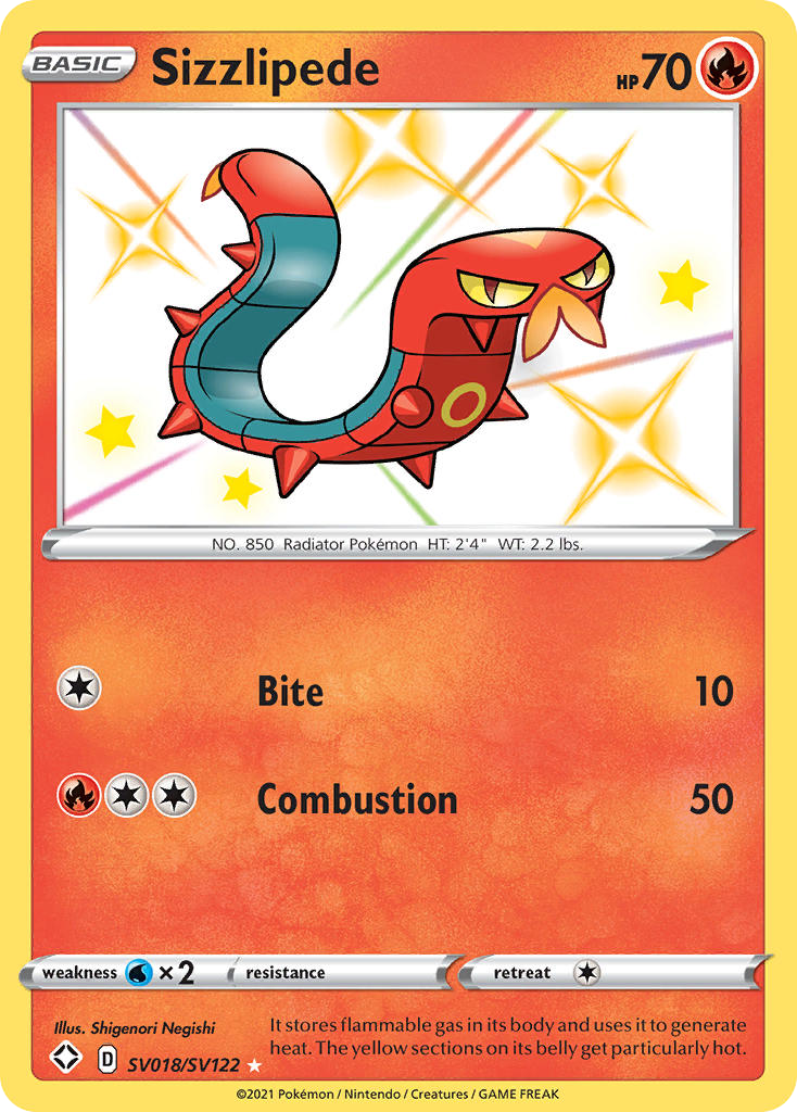 Sizzlipede SV018 Shining Fates Shiny Vault
