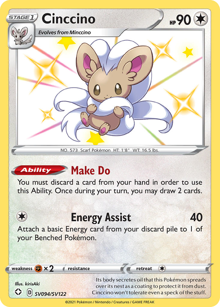 Cinccino SV094 Shining Fates Shiny Vault