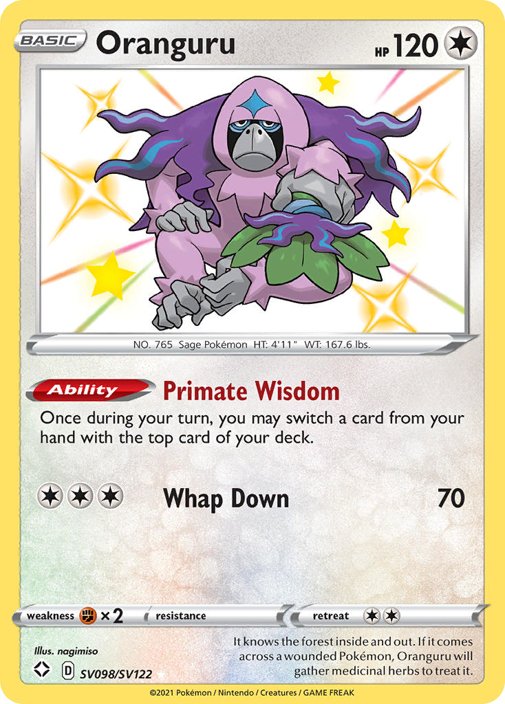 Oranguru SV098 Shining Fates Shiny Vault