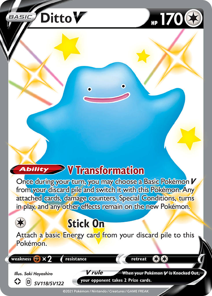 Ditto V SV118 Shining Fates Shiny Vault