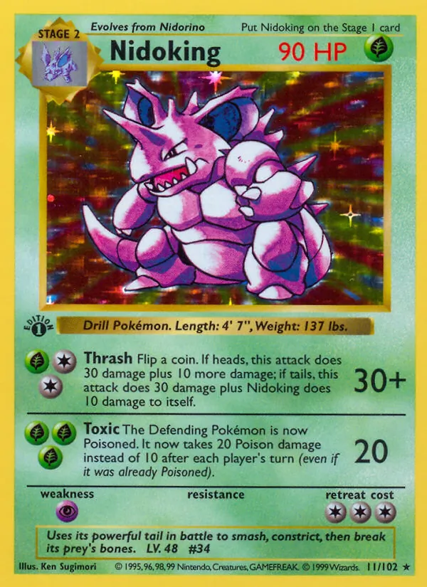 Nidoking 11/102 Base Set