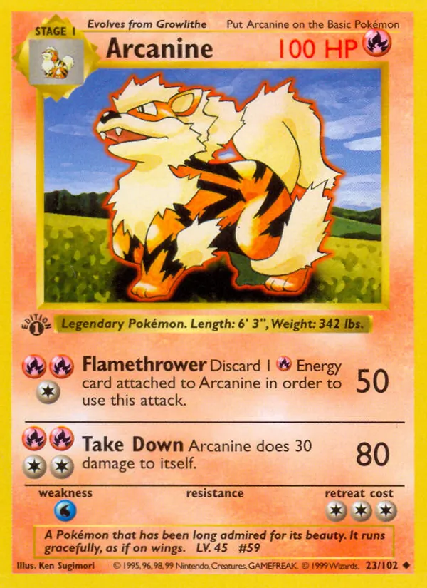 Arcanine 23/102 Base Set