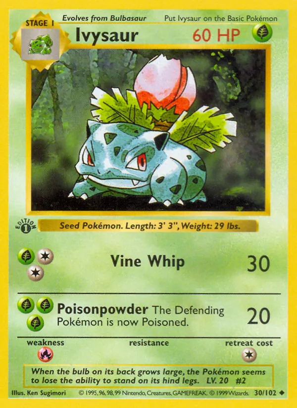 Ivysaur 30/102 Base Set