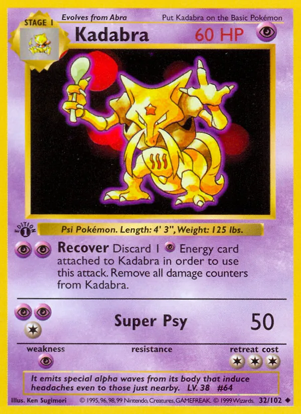 Kadabra 32/102 Base Set
