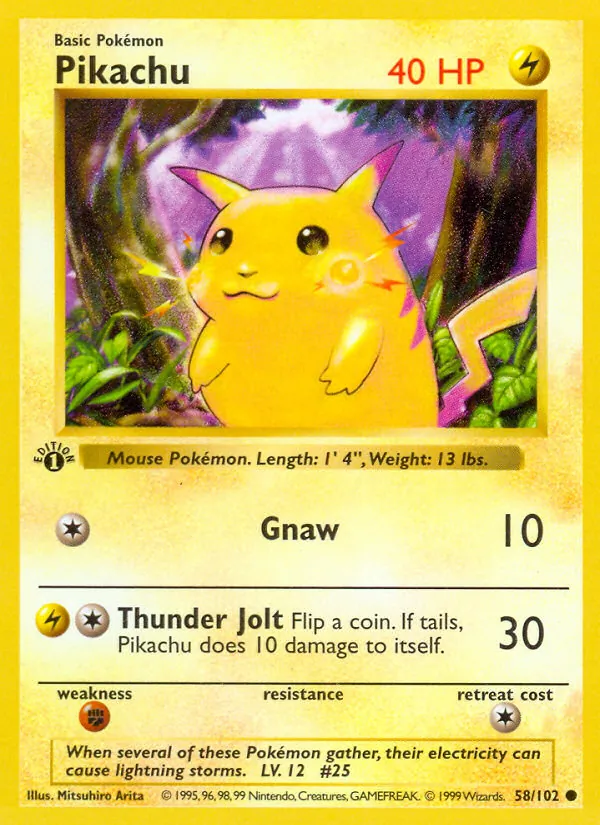 Pikachu 58/102 Base Set