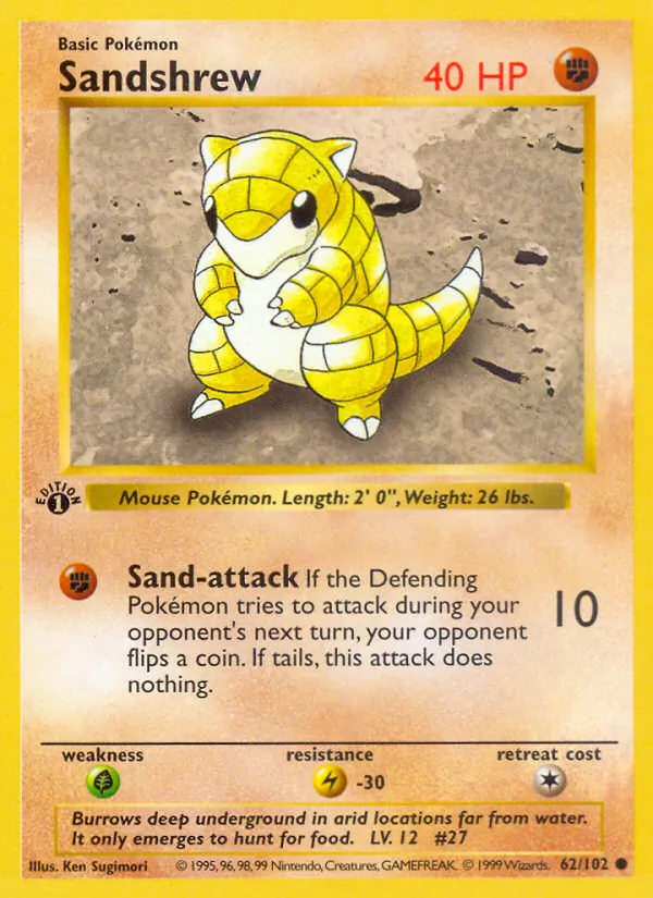 Sandshrew 62/102 Base Set