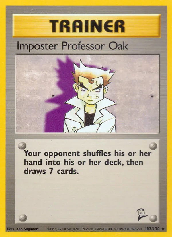 Impostor Professor Oak 102/130 Base Set 2
