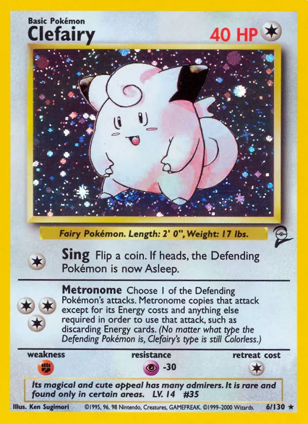 Clefairy 6/130 Base Set 2