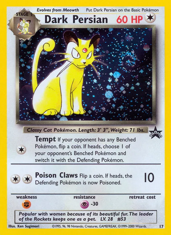 Dark Persian 17/53 Wizards Black Star Promos