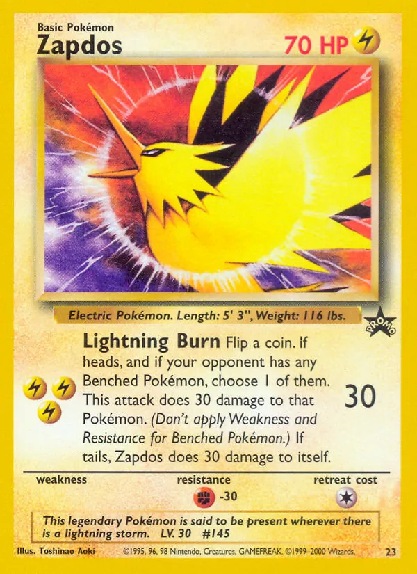 Zapdos 23/53 Wizards Black Star Promos