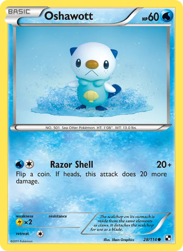 Oshawott 28/114 Black & White