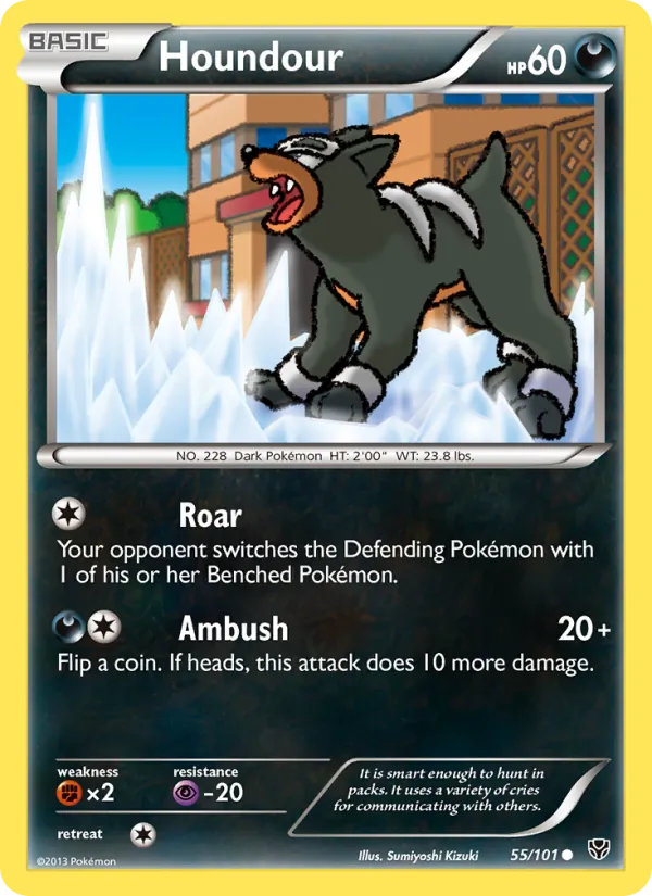 Houndour 55/101 Plasma Blast