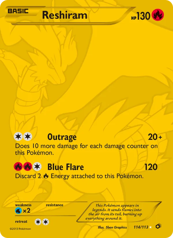 Reshiram 114/113 Legendary Treasures