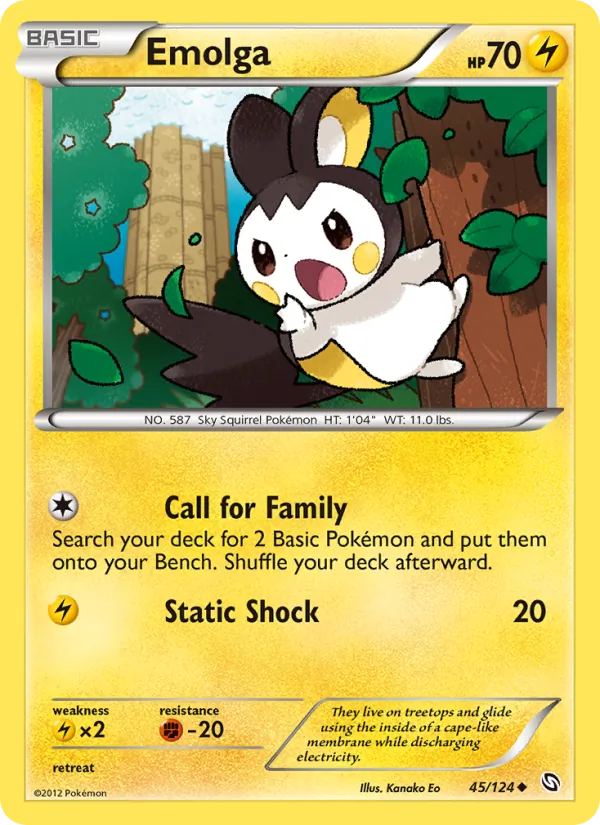Emolga 45/124 Dragons Exalted
