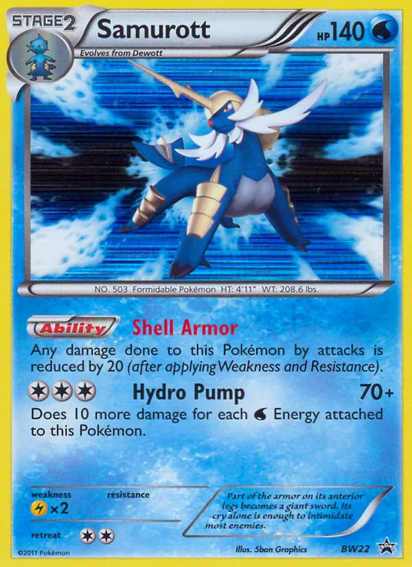 Samurott BW22 BW Black Star Promos
