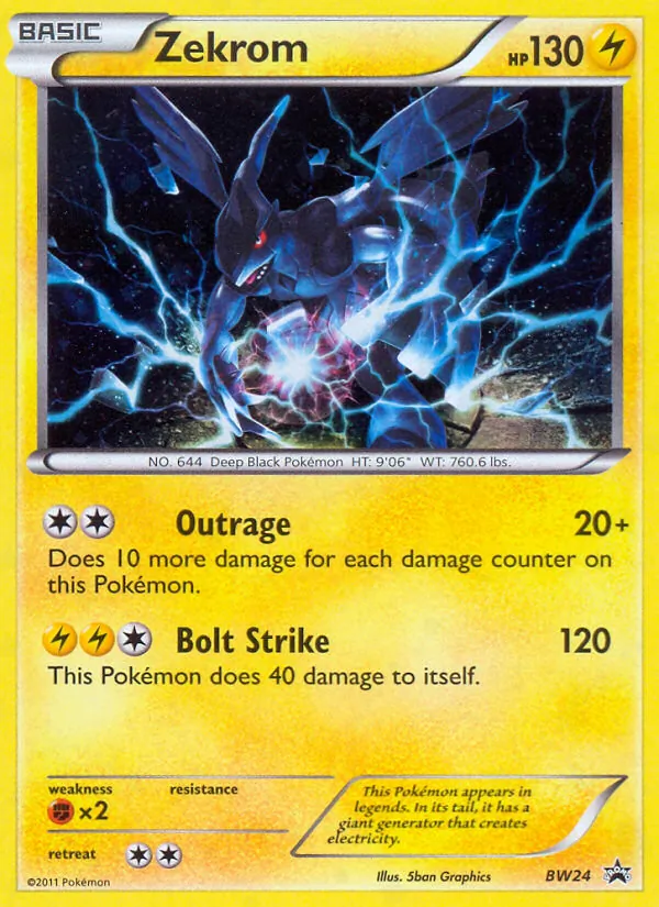 Zekrom BW24 BW Black Star Promos