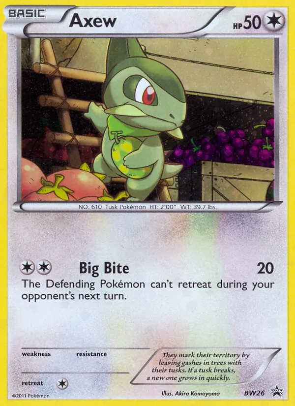 Axew BW26 BW Black Star Promos