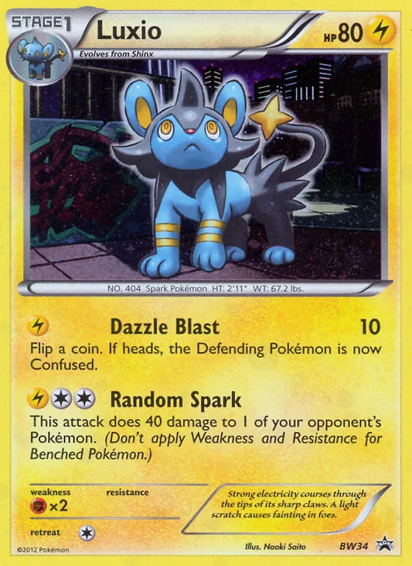 Luxio BW34 BW Black Star Promos