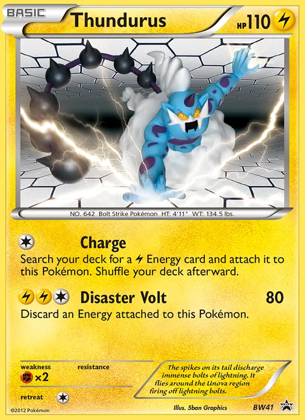 Thundurus BW41 BW Black Star Promos
