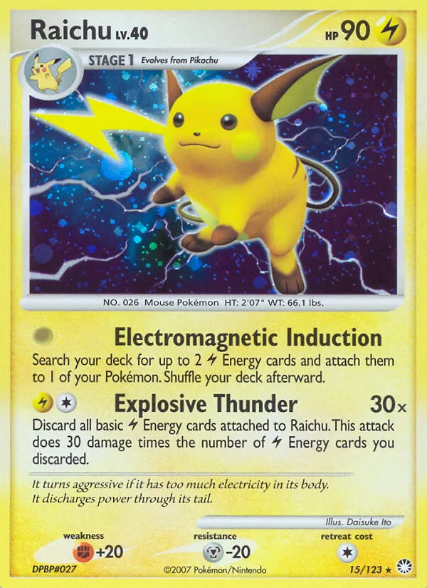 Raichu 15/123 Mysterious Treasures