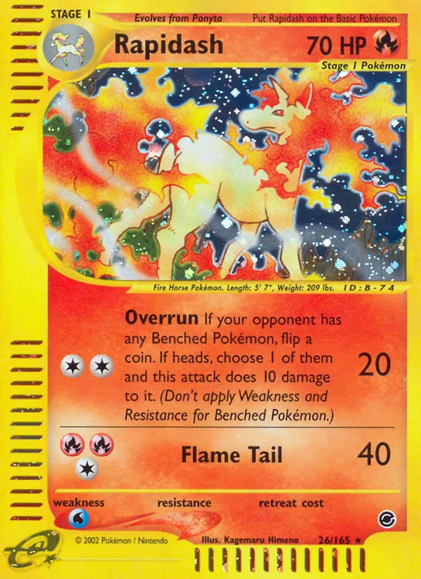 Rapidash 26/165 Expedition Base Set
