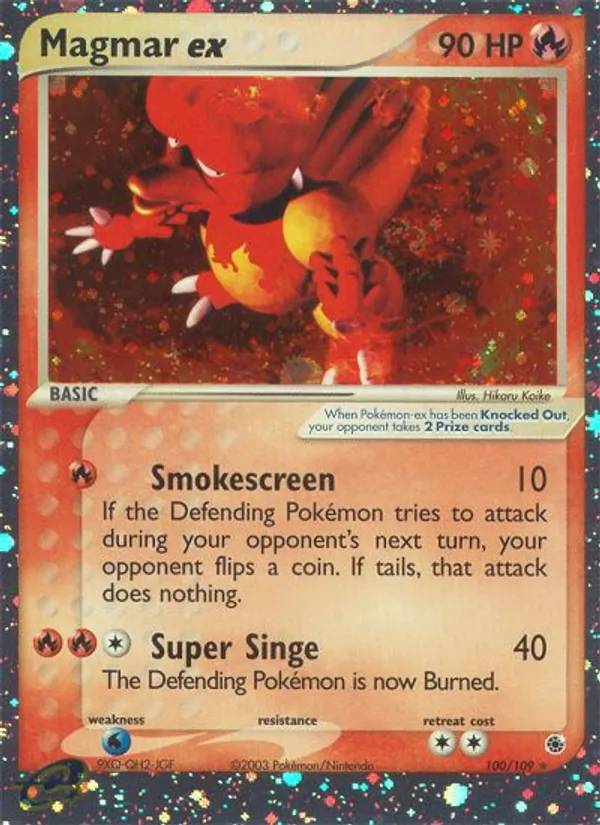 Magmar ex 100/109 Ruby & Sapphire