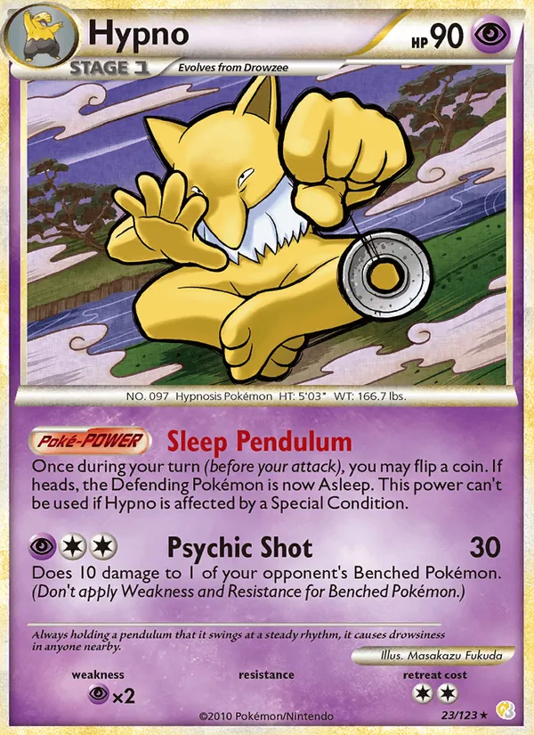 Hypno 23/123 HeartGold SoulSilver