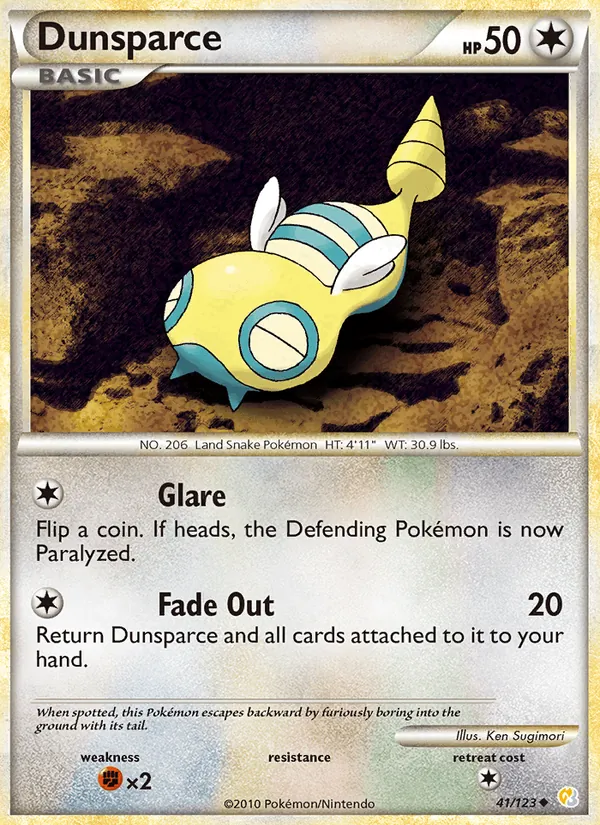 Dunsparce 41/123 HeartGold SoulSilver