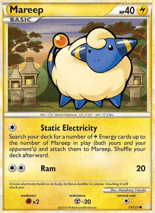 Mareep 73/123 HeartGold SoulSilver