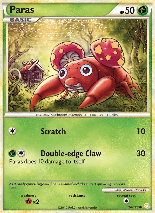 Paras 76/123 HeartGold SoulSilver