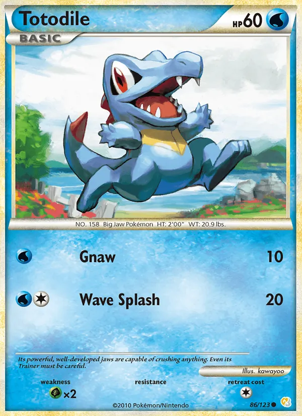 Totodile 86/123 HeartGold SoulSilver