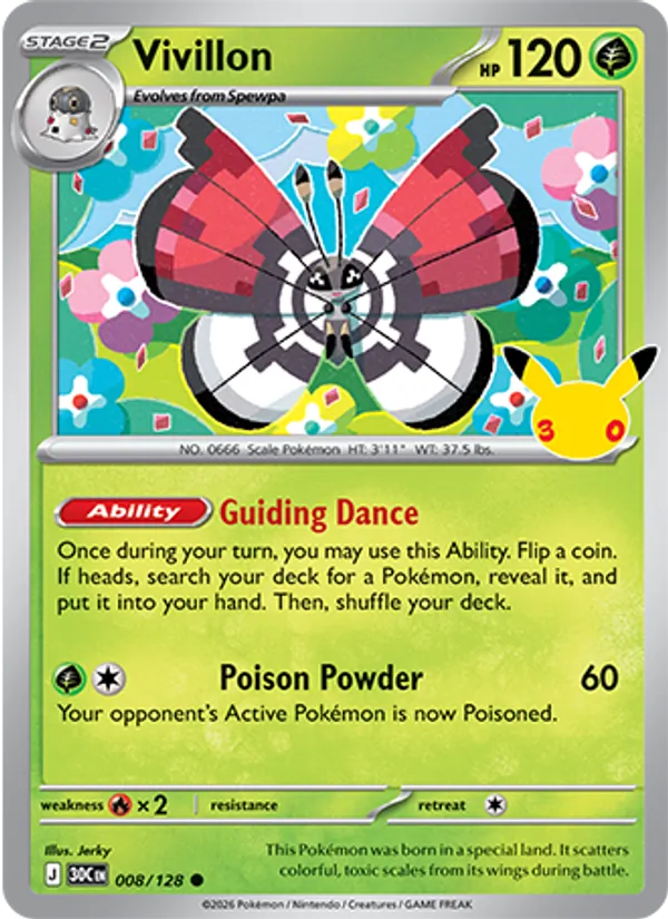 Vivillon 008/128 30th Celebration