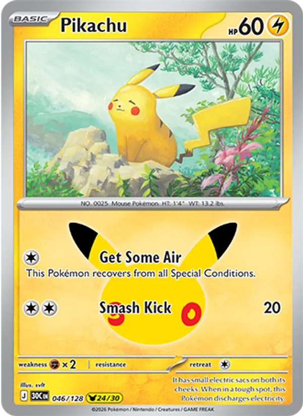 Pikachu 046/128 30th Celebration