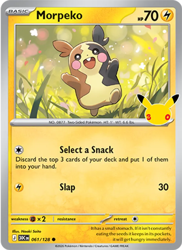Morpeko 061/128 30th Celebration