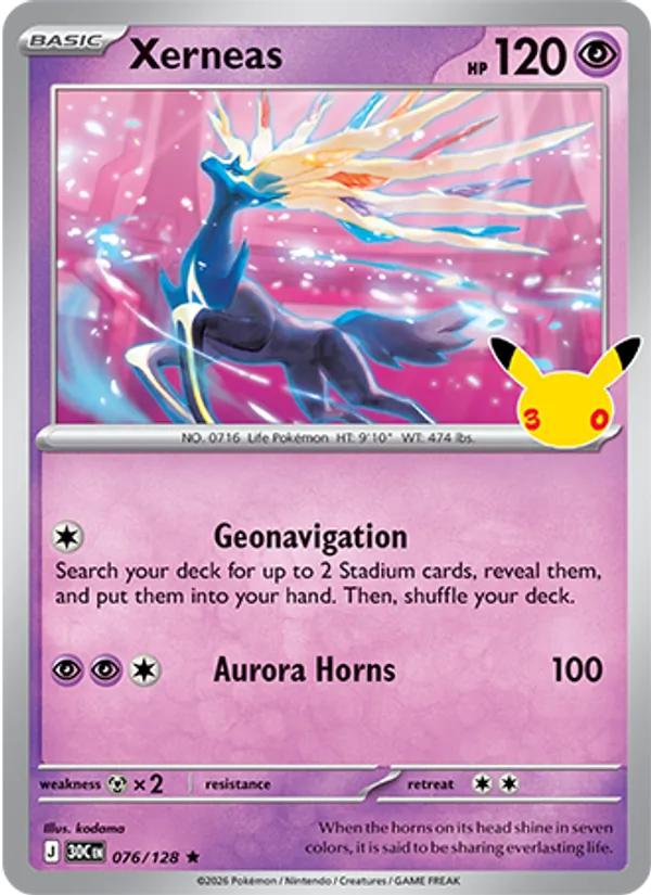 Xerneas 076/128 30th Celebration