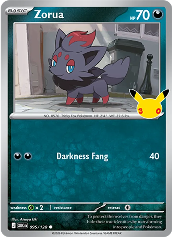 Zorua 095/128 30th Celebration