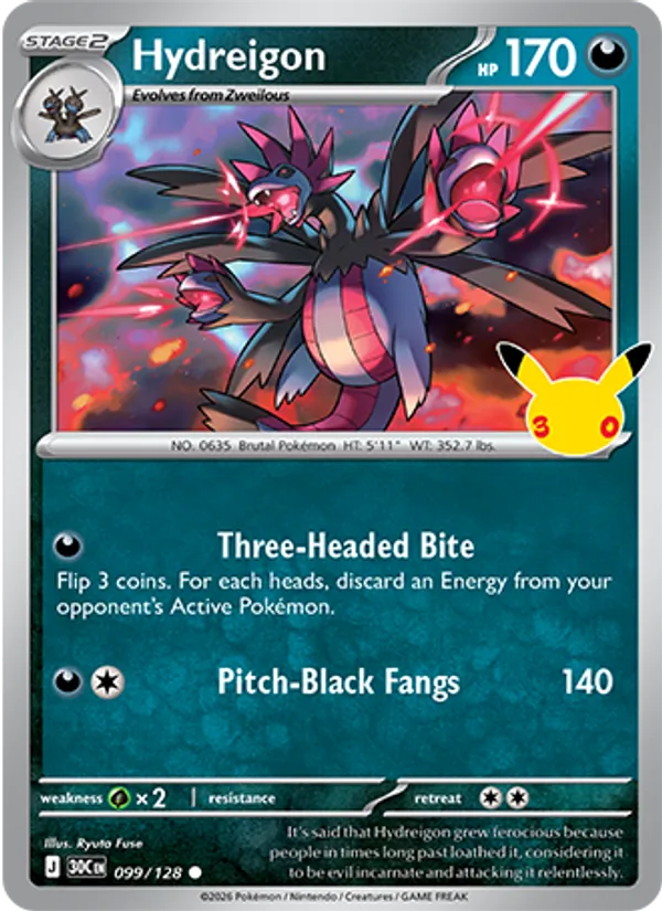 Hydreigon 099/128 30th Celebration