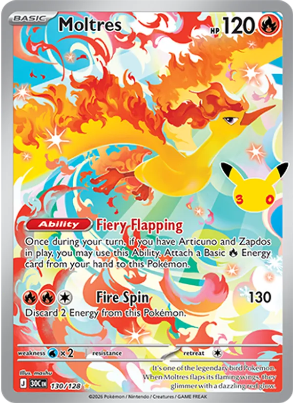Moltres 130/128 30th Celebration