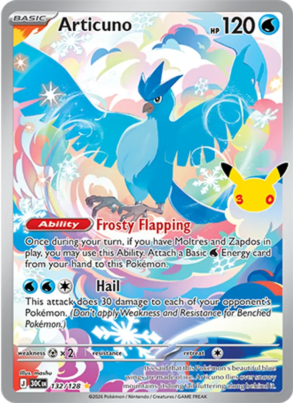 Articuno 132/128 30th Celebration