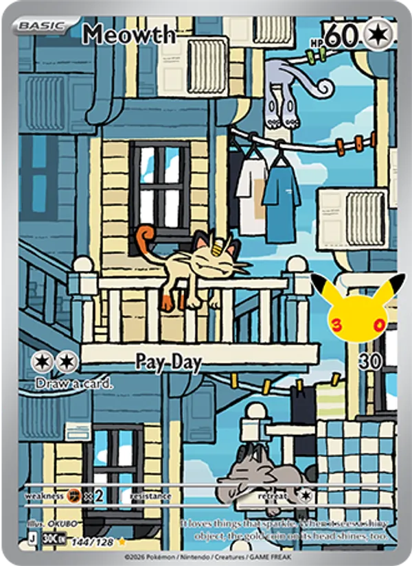 Meowth 144/128 30th Celebration