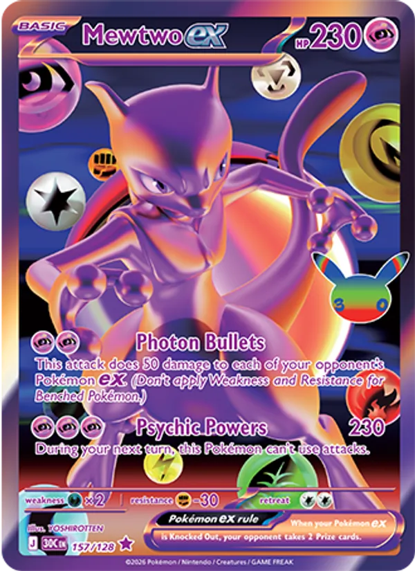 Mewtwo ex 157/128 30th Celebration