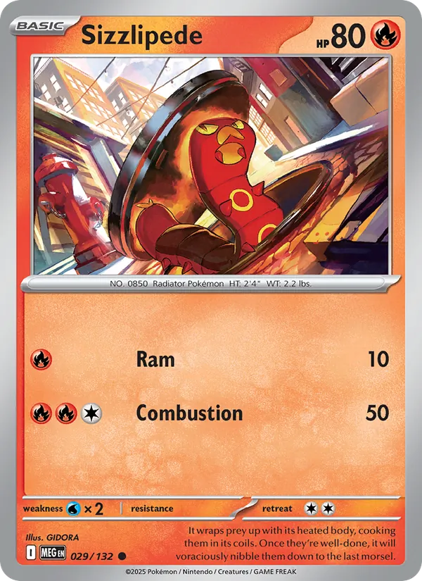 Sizzlipede 029/132 Mega Evolution