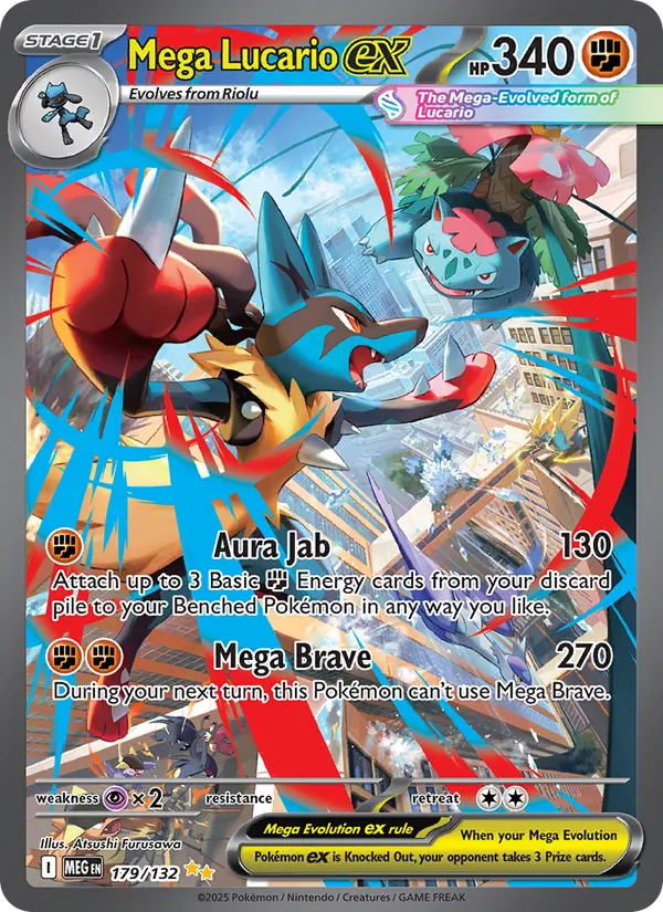 Mega Lucario ex 179/132 Mega Evolution
